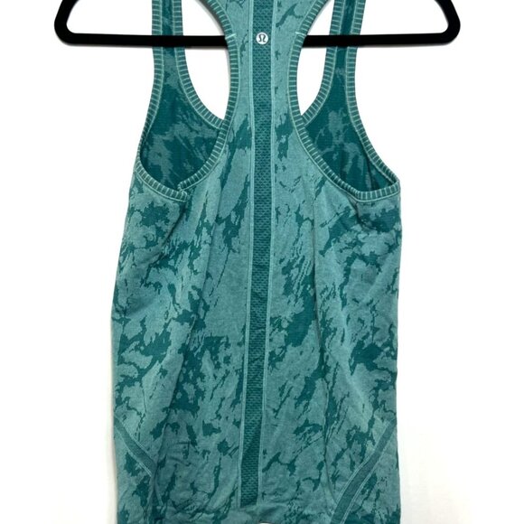 Lululemon Swiftly Tech Racerback Tank Heathered Forage Teal Size 6 Lightweight - Picture 4 of 7